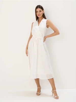 Mohito - Koszulowa biała sukienka midi - biały