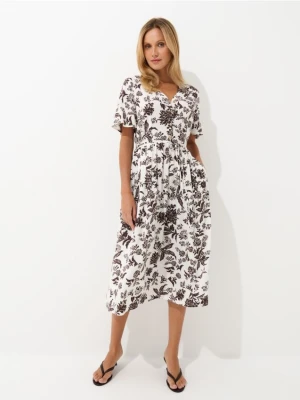 Mohito - Koszulowa sukienka midi - biały