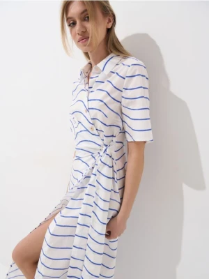 Mohito - Koszulowa sukienka midi - błękitny