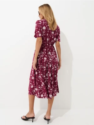 Mohito - Koszulowa sukienka midi - kasztanowy