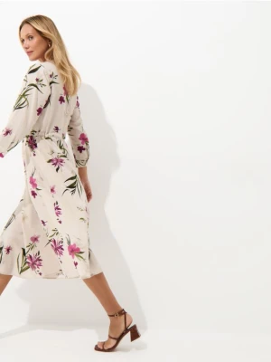 Mohito - Koszulowa sukienka midi - kremowy