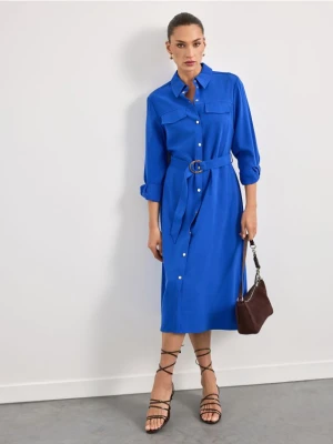 Mohito - Koszulowa sukienka midi - niebieski