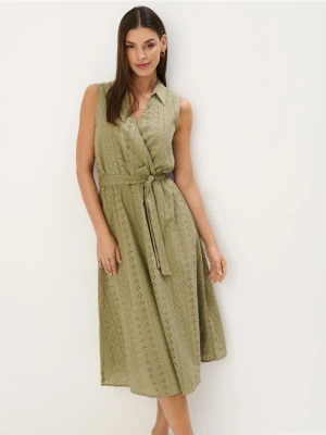 Mohito - Koszulowa sukienka midi - zielony