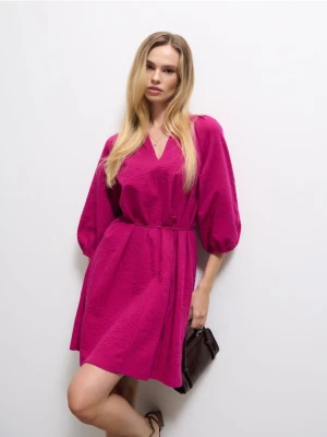 Mohito - Koszulowa sukienka mini - fuksjowy