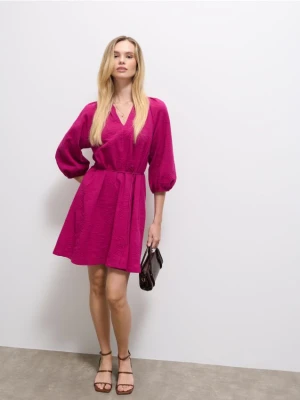 Mohito - Koszulowa sukienka mini - fuksjowy