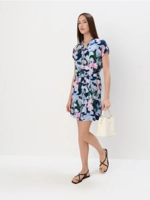 Mohito - Koszulowa sukienka mini - granatowy