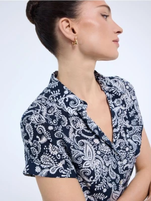 Mohito - Koszulowa sukienka mini - granatowy