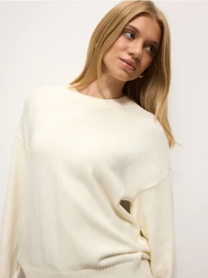 Mohito - Kremowy sweter z bawełną - kremowy