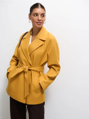 Mohito - Krótki płaszcz - musztardowy