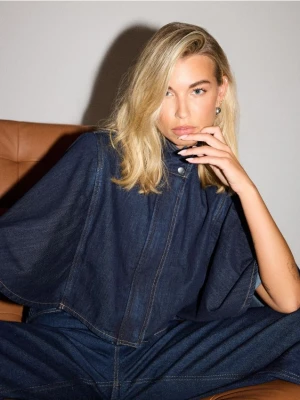 Mohito - Kurtka jeansowa - granatowy