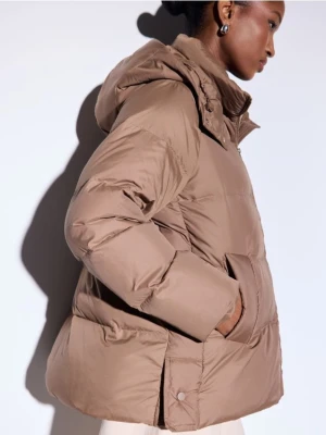 Mohito - Kurtka puchowa oversize - brązowy