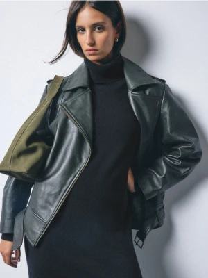 Mohito - Kurtka skórzana - ciemny zielony