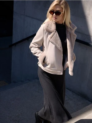 Mohito - Kurtka z futerkiem - beżowy