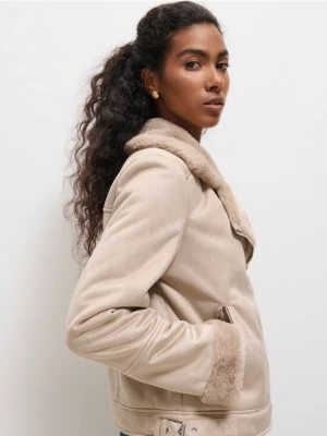 Mohito - Kurtka z futerkiem - beżowy