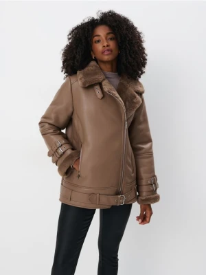 Mohito - Kurtka z futerkiem - beżowy