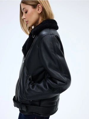 Mohito - Kurtka z futerkiem - czarny
