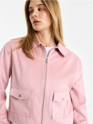 Mohito - Kurtka z imitacji zamszu - różowy