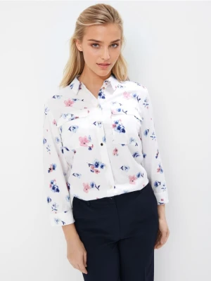 Mohito - Kwiatowa koszula z wiskozy - błękitny