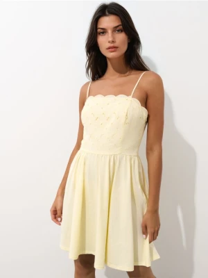 Mohito - Letnia masełkowa sukienka mini - żółty