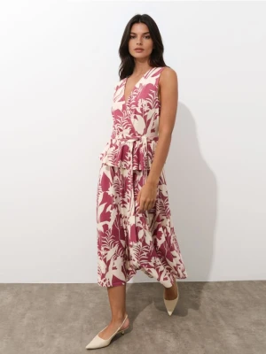 Mohito - Letnia sukienka midi - fuksjowy