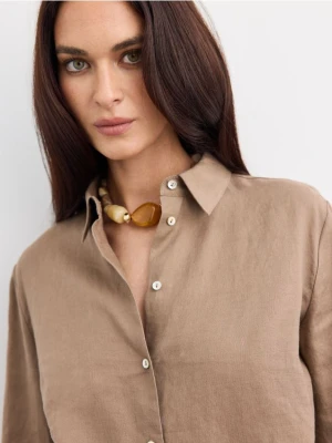 Mohito - Lniana koszula - brązowy