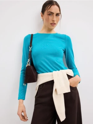 Zdjęcie produktu Mohito - Longsleeve basic z modalem - turkusowy