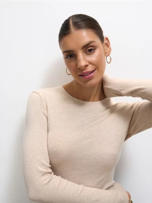 Mohito - Longsleeve z domieszką wełny - beżowy