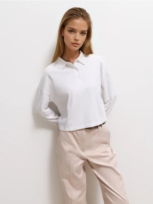 Zdjęcie produktu Mohito - Longsleeve z kołnierzem polo - biały