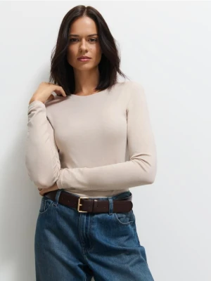 Mohito - Longsleeve z lyocellem - beżowy