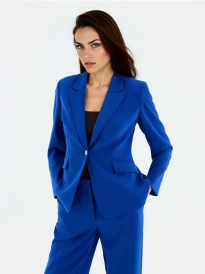 Mohito - Marynarka z ozdobnym guzikiem petite - indygo