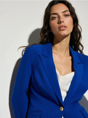 Mohito - Marynarka z ozdobnym guzikiem petite - indygo