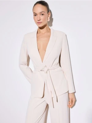 Mohito - Marynarka z wiązaniem - kremowy