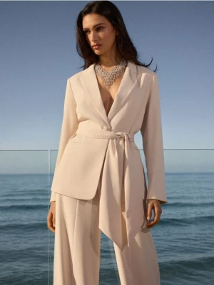 Mohito - Marynarka z wiązaniem - kremowy