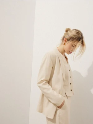 Mohito - Marynarka z wiskozy i lnu - beżowy