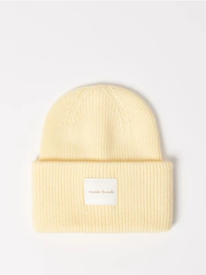 Mohito - Masełkowa czapka beanie - żółty