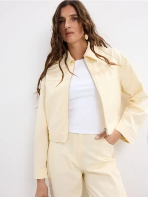 Mohito - Masełkowa kurtka boxy - żółty