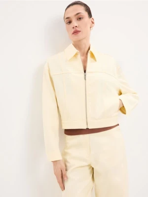 Mohito - Masełkowa kurtka boxy - żółty