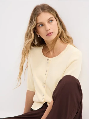 Mohito - Masełkowy kardigan z krótkimi rękawami - żółty