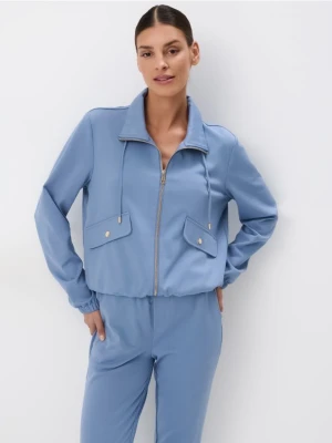 Mohito - Niebieska bluza z zamkiem - błękitny
