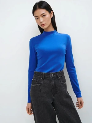 Mohito - Niebieska bluzka z długim rękawem - niebieski