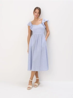 Mohito - Niebieska sukienka midi - błękitny
