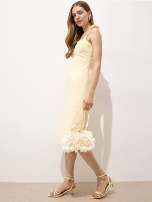 Mohito - Ołówkowa sukienka midi na ramiączkach - żółty