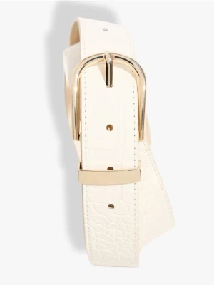 Mohito - Pasek z klamrą - kremowy