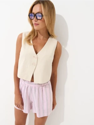 Mohito - Pastelowe szorty z bawełny bambusowej - różowy