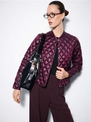 Mohito - Pikowana burgundowa kurtka - mahoń