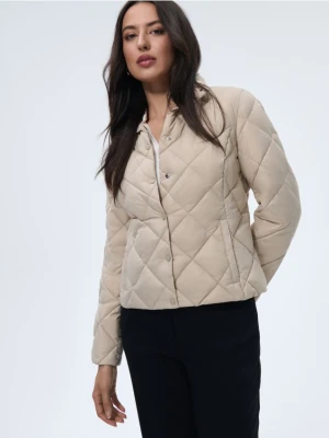 Mohito - Pikowana kurtka z naturalnym puchem - beżowy