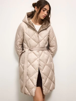 Mohito - Pikowany płaszcz - beżowy