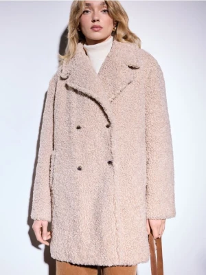 Mohito - Płaszcz typu teddy - beżowy