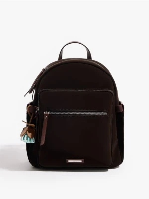 Mohito - Duży plecak z brelokiem - ciemnobrązowy