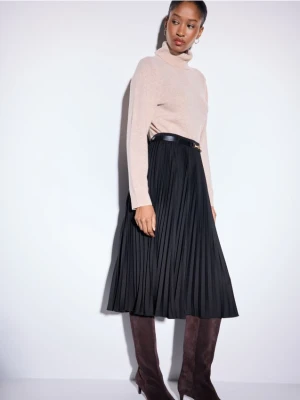 Mohito - Plisowana spódnica midi - czarny